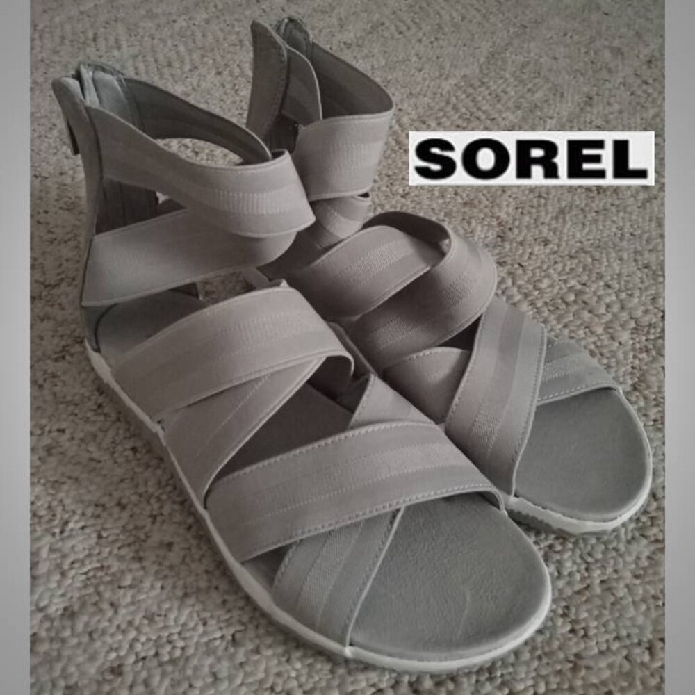 Sorel grey sandals women's size 8